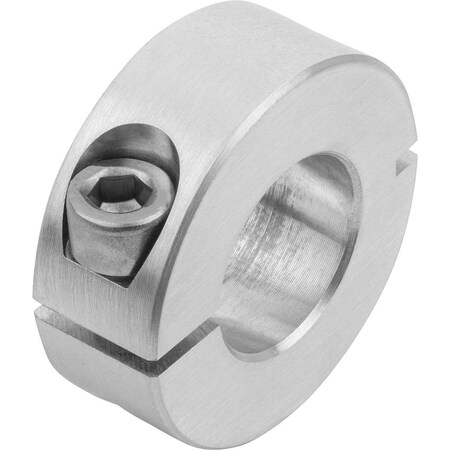 KIPP Locking Ring Split, Form:B, D1=8, D2=18, B=9, Aluminum K0611.100803